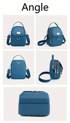 OGEHUAFEE Womens Mini Light Blue Nylon Shoulder Bag