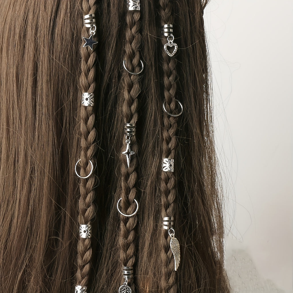 45pcs Alloy Braid Hair Rings Jewelleries