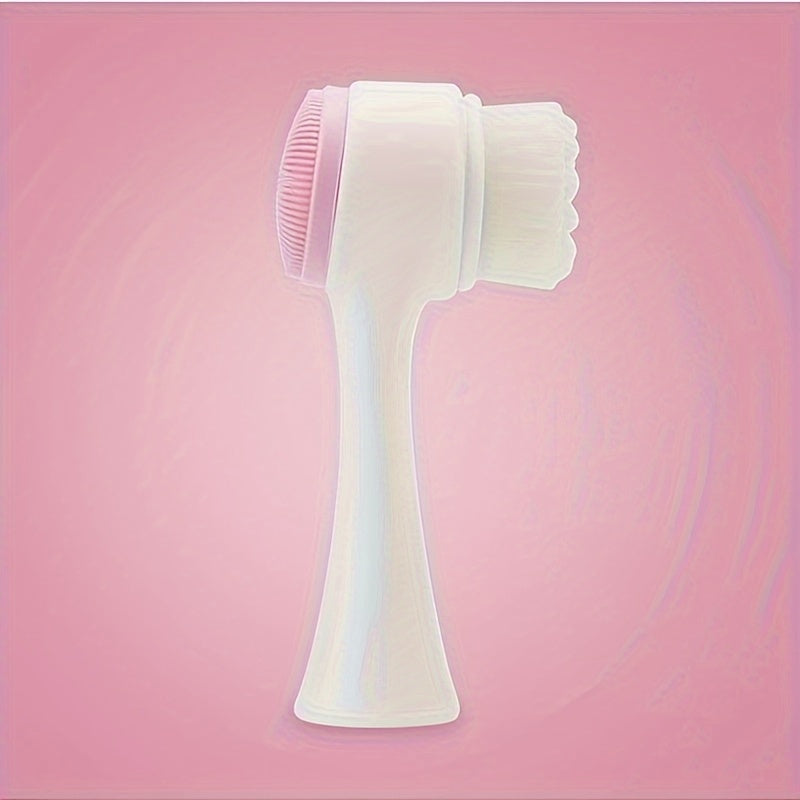 2-in-1 Silicone Facial Cleansing Brush, Gentle Exfoliating & Massage