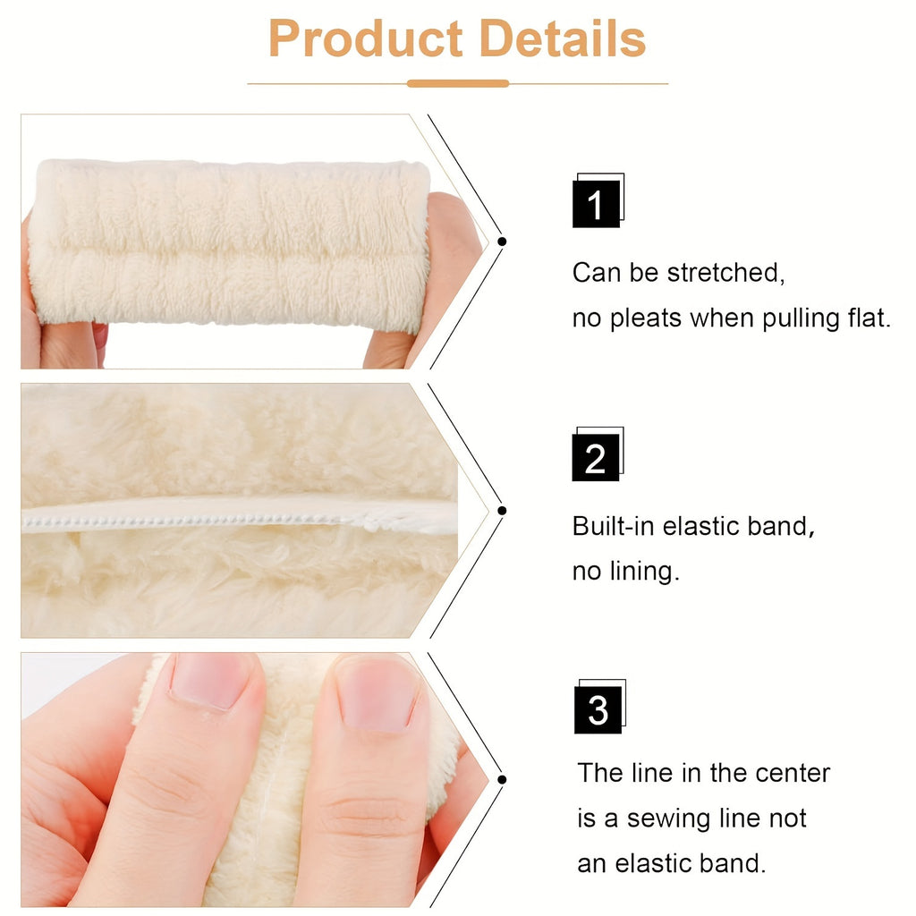 Set Spa Headband Wristband Set with Hair Claw Clips Skincare Headbands