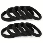 50/100pcs Black Elastic Hair Bands