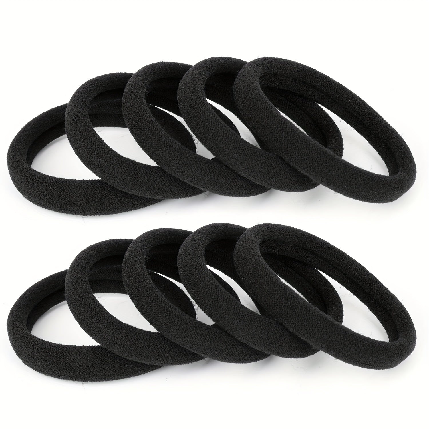 50/100pcs Black Elastic Hair Bands