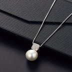 Imitation Pearl Necklace And Earring Jewelry Set