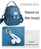 OGEHUAFEE Womens Mini Light Blue Nylon Shoulder Bag