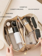 Large Capacity Makeup Bag Portable Zippered Pouch