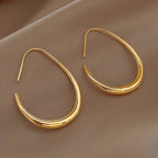 Shimmering Water Drop Hoop Earrings