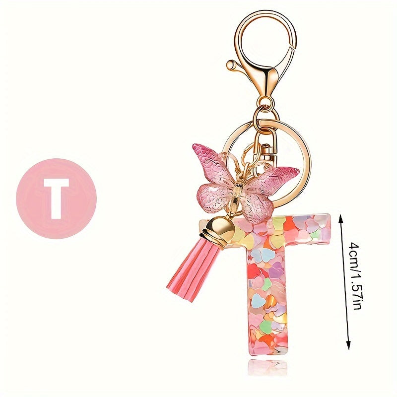 Alphabet Initial Letter Keychain Cute Backpack Charm