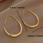 Shimmering Water Drop Hoop Earrings