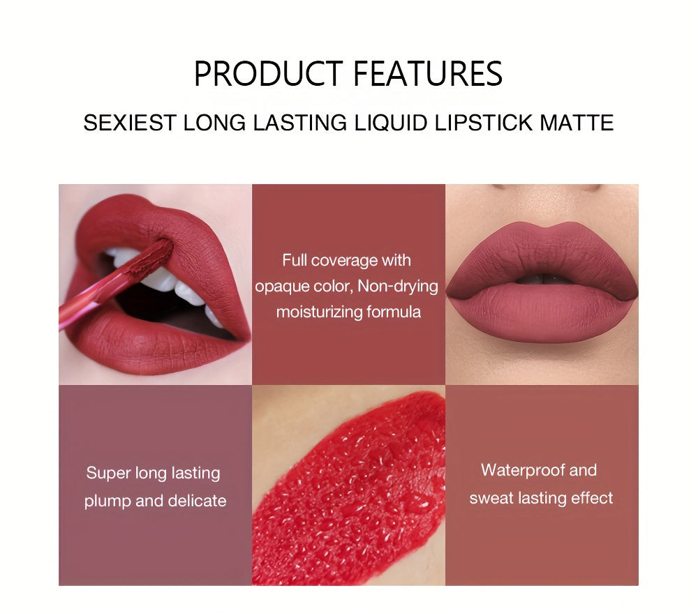 6pcs HANDAIYAN Matte Liquid Lipstick Set