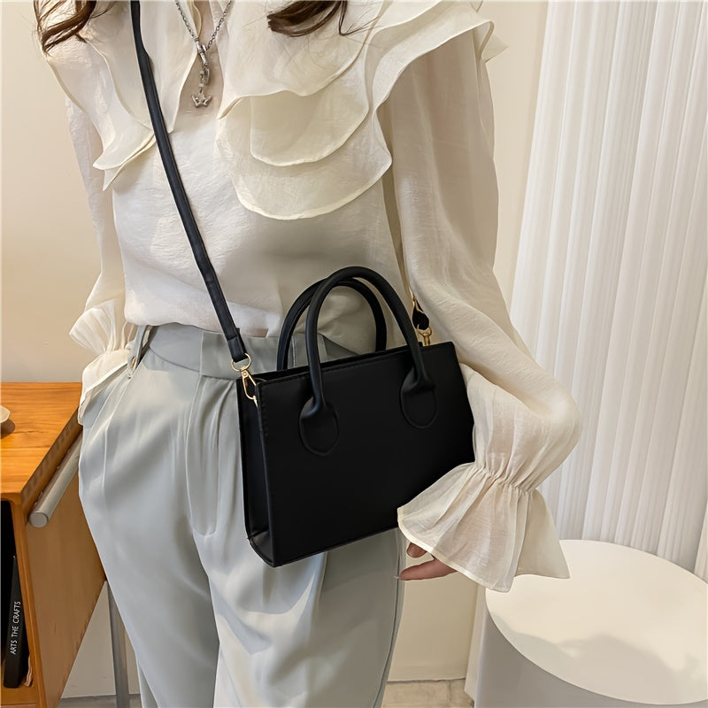 Minimalist Black Small Square Handle Purse