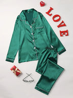 Cozy Solid Pyjama Set Women's Sleepwear