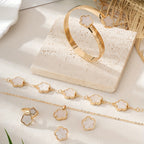 Lucky Flower Design Alloy Jewelry Set.