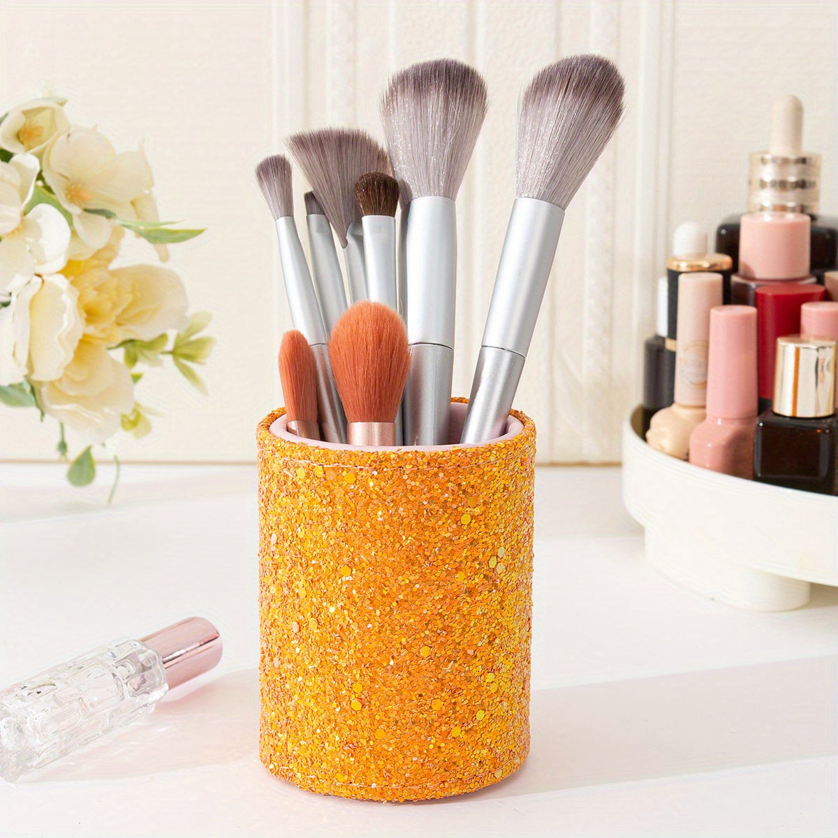 Glitter Makeup Brush Holder
