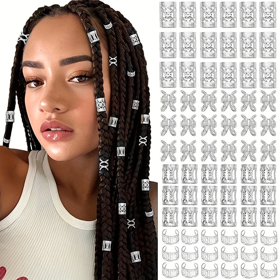 40pcs Alloy Hair Cuffs & Rings for Braids