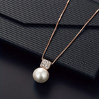 Imitation Pearl Necklace And Earring Jewelry Set