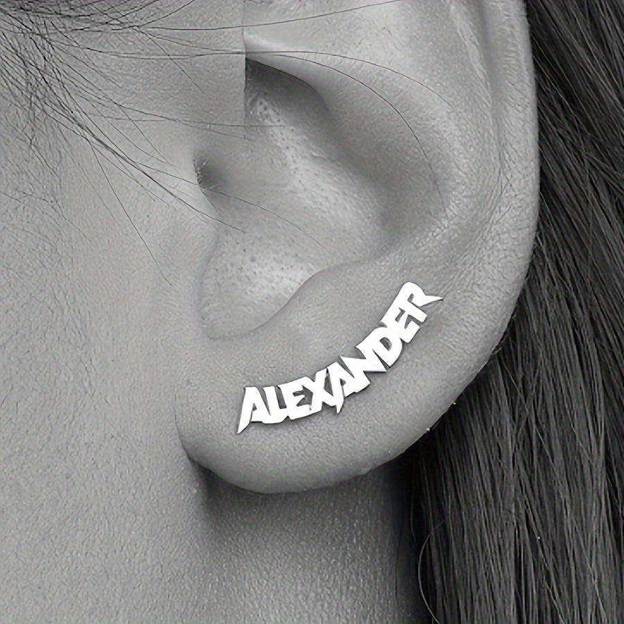 Personalized Letter Stud Earrings.