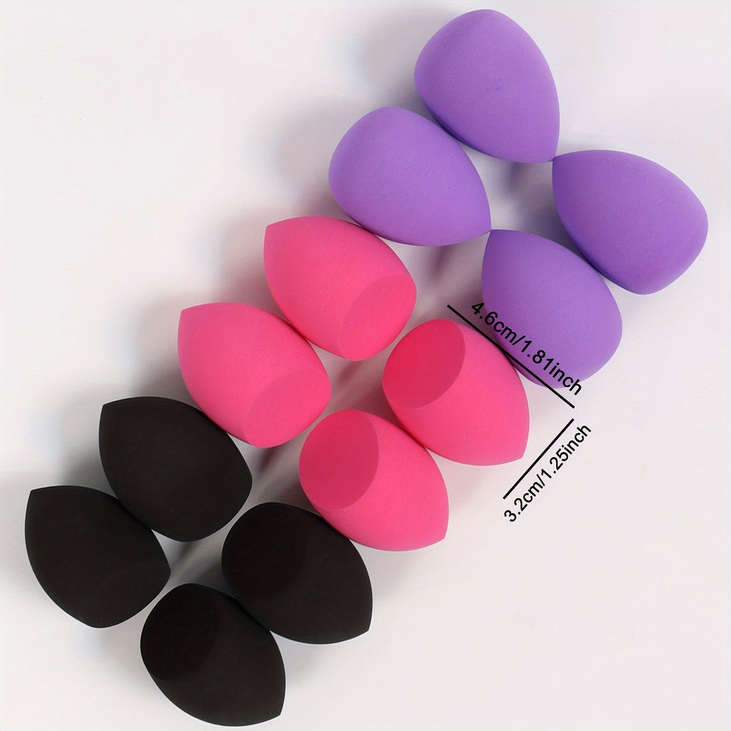 Medium Makeup Sponges 3/6/12pcs, Assorted Colors and Shapes.