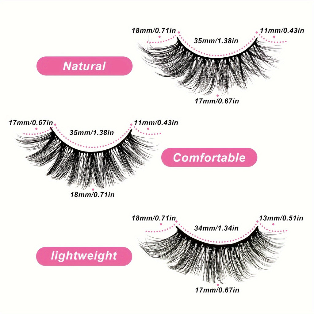 Black False Eyelashes Mix 3 Styles