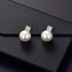 Imitation Pearl Necklace And Earring Jewelry Set