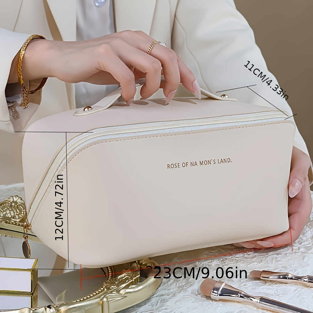 Large Capacity Makeup Bag Portable Zippered Pouch