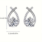 Luxurious And Stylish Twist Waterdrop Cubic Earrings