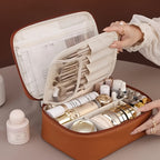 Large Capacity Detachable Makeup Bag with Brush Holder