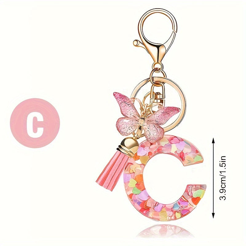 Alphabet Initial Letter Keychain Cute Backpack Charm