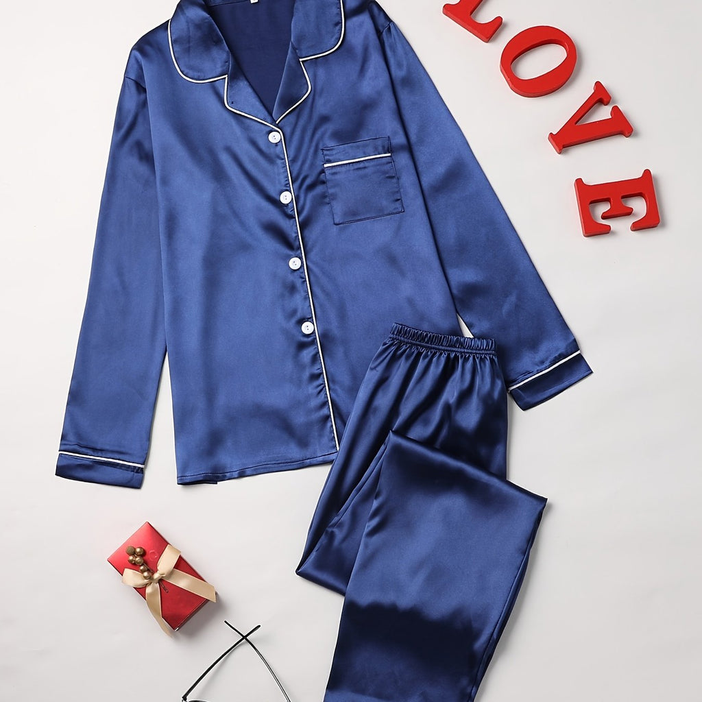 Cozy Solid Pyjama Set Women's Sleepwear