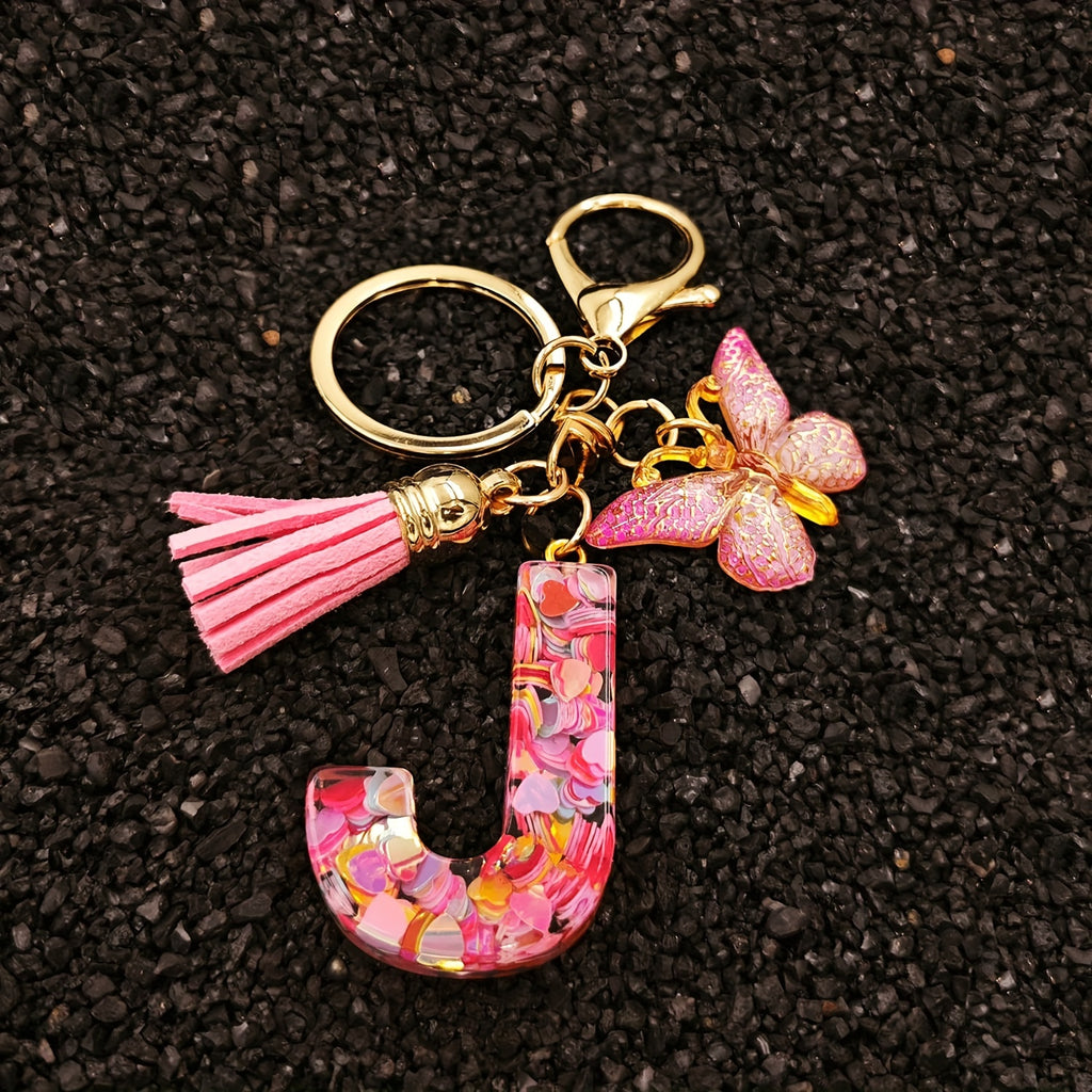Alphabet Initial Letter Keychain Cute Backpack Charm