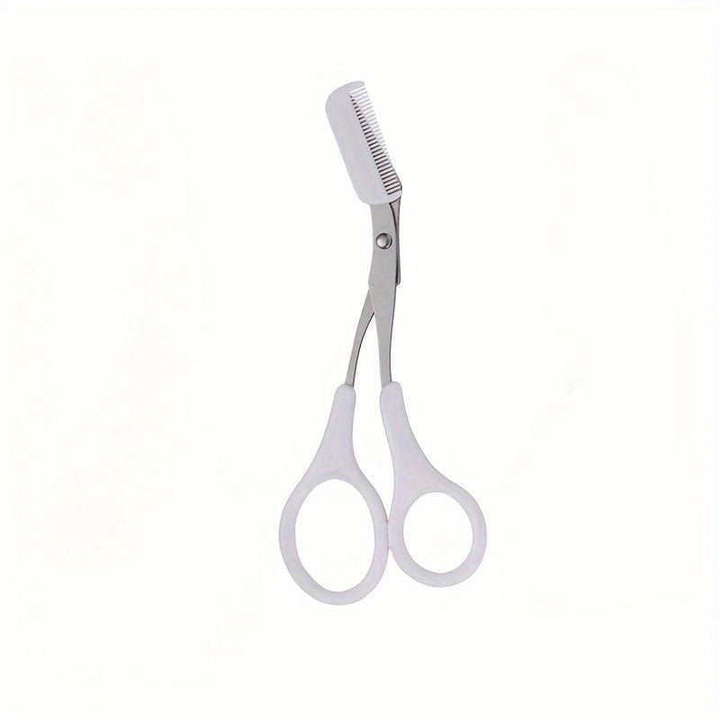Eyebrow Trimmer Scissor With Comb & Facial Hair Removal