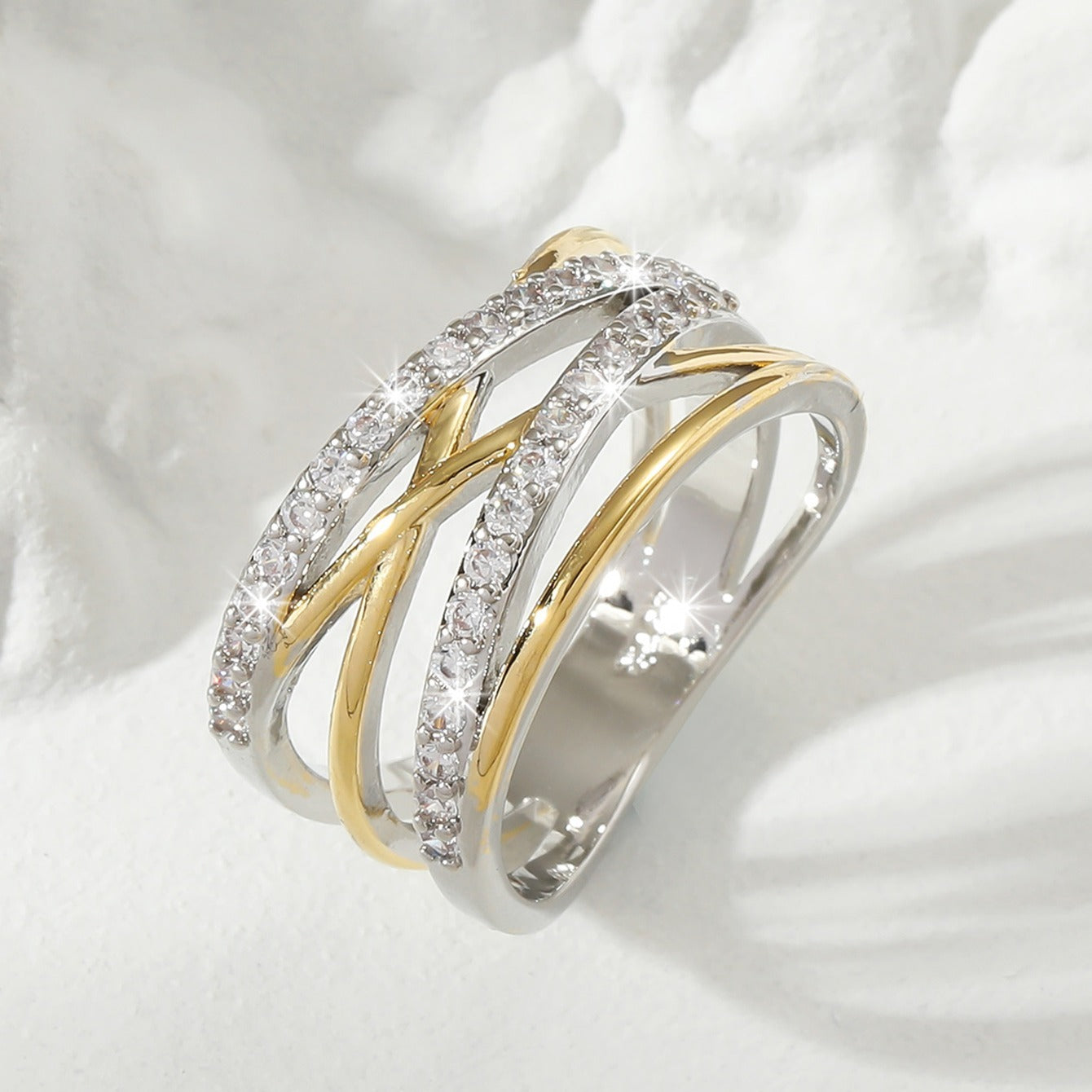 Luxury Infinity Synthetic Zirconia Eternity Ring