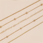 5pcs/set Exquisite Golden Thin Iron Bracelets