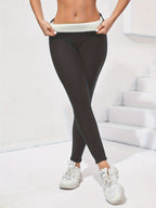 Women's High-Elasticity Warm Yoga Leggings.