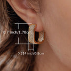 READKISS Luxury Paved CZ Hoop Earrings.