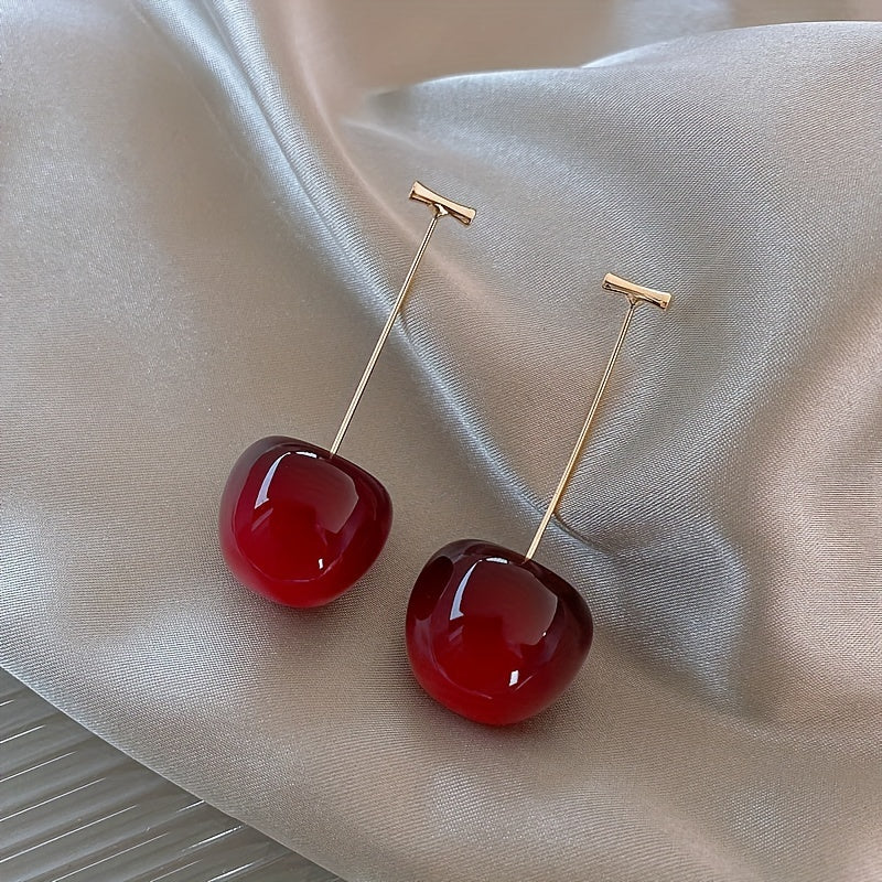 Fruit Cherry Drop Earrings
