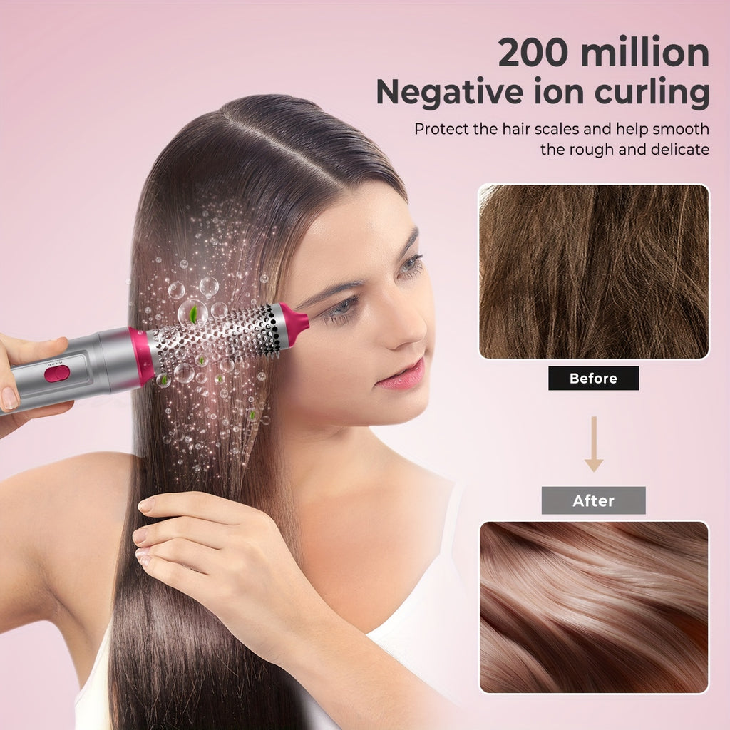 5 In 1 Hot Air Brush, Detachable Hair Styling Tool Kit