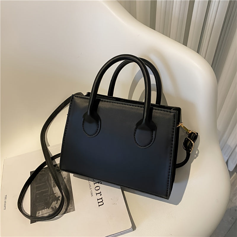 Minimalist Black Small Square Handle Purse