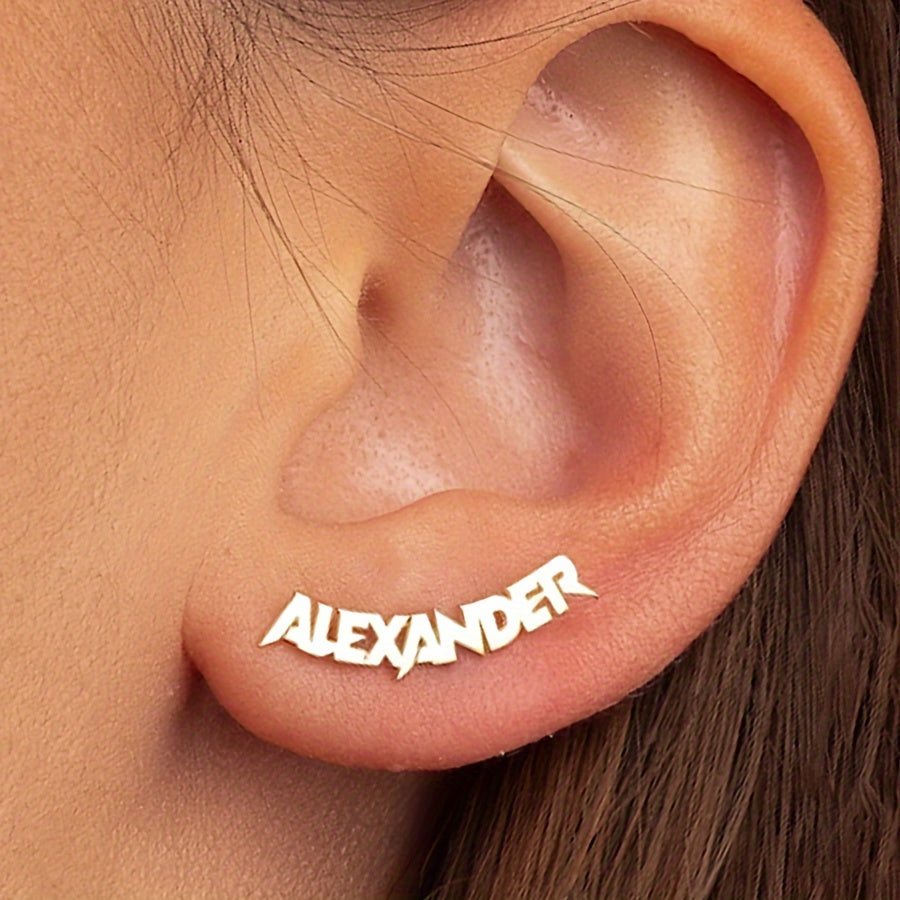 Personalized Letter Stud Earrings.