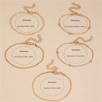 5pcs/set Exquisite Golden Thin Iron Bracelets