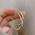 Shimmering Water Drop Hoop Earrings