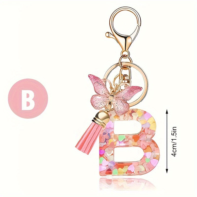 Alphabet Initial Letter Keychain Cute Backpack Charm