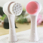 2-in-1 Silicone Facial Cleansing Brush, Gentle Exfoliating & Massage