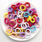 Candy Colour Ponytail Holders – Soft Elastic Hair Ties for Girls, Preppy Style (100pcs)