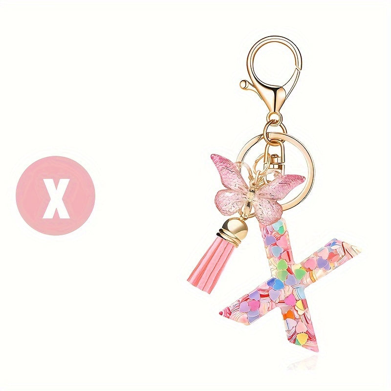 Alphabet Initial Letter Keychain Cute Backpack Charm