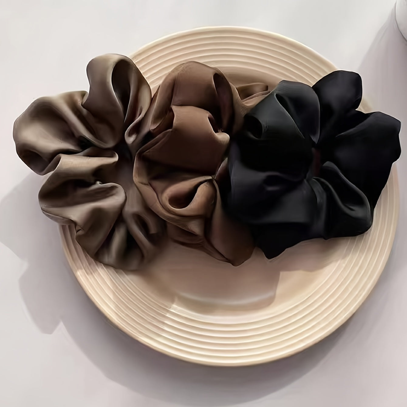 Soft Satin Hair Scrunchies Set (3pcs)