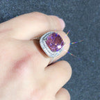 Big Pink zirconia Romantic Ring
