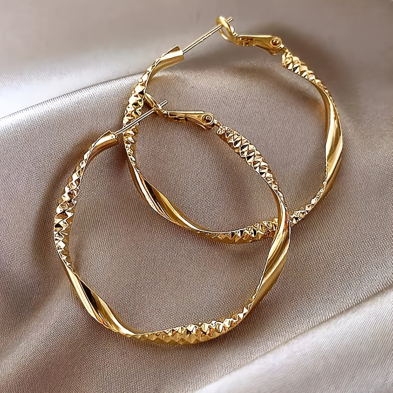 Delicate Silky Texture Design Women's Earrings.