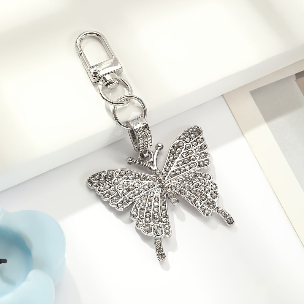 Valentine's Day Rhinestone Butterfly Keychain