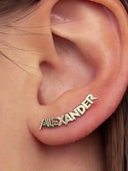 Personalized Letter Stud Earrings.