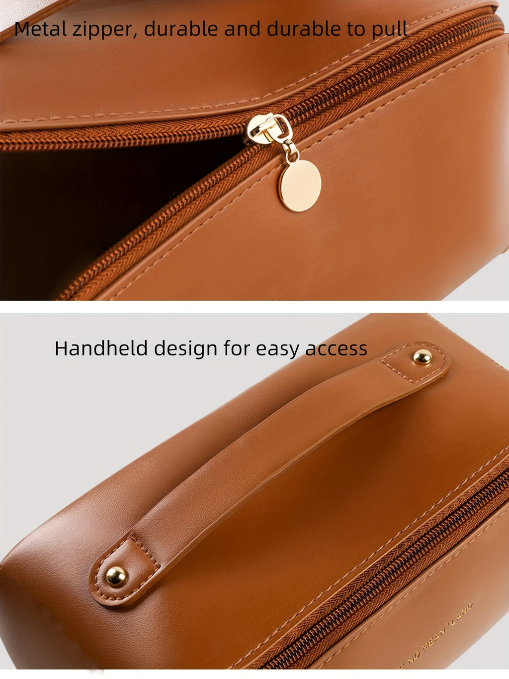 Large Capacity Makeup Bag Portable Zippered Pouch